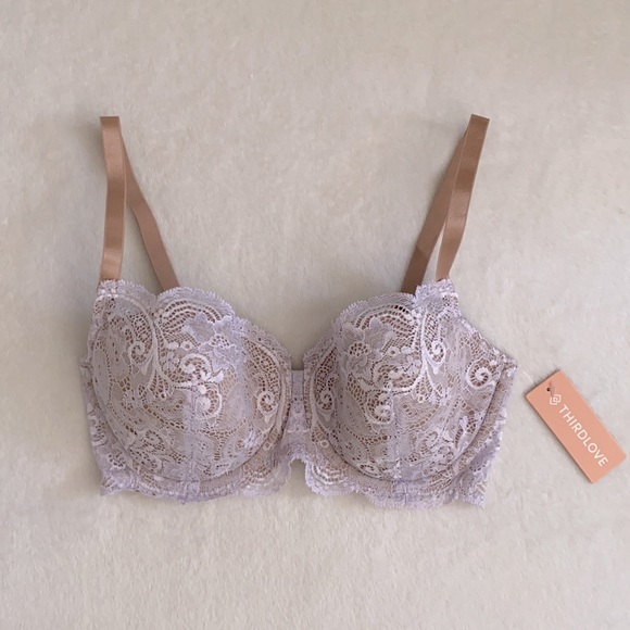 {NWT} ThirdLove | 24/7 Lace Balconette Underwire Bra Purple (32DD/32E) - Picture 2 of 16
